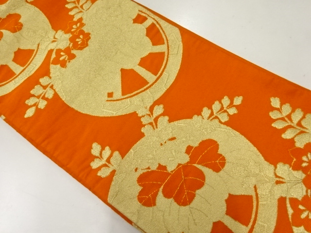 アンティーク　桐模様織出し袋帯（材料）